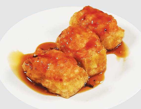 D47. Pan-Fried Stuffed Tofu with Shrimp 蝦煎釀豆腐